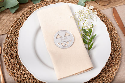 Personalised Circle Place Name with Heart & Infinity Cut-Out Details