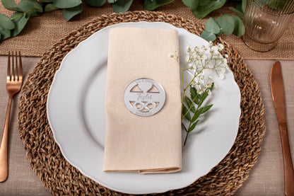 Personalised Circle Place Name with Heart & Infinity Cut-Out Details