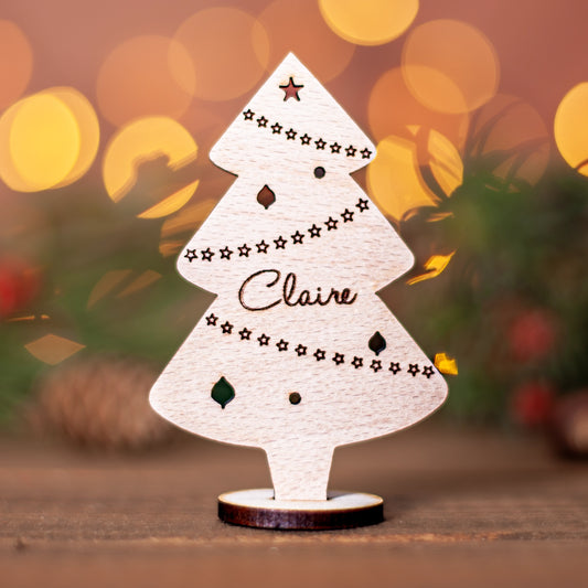 Personalised Free-Standing Christmas Tree Place Name