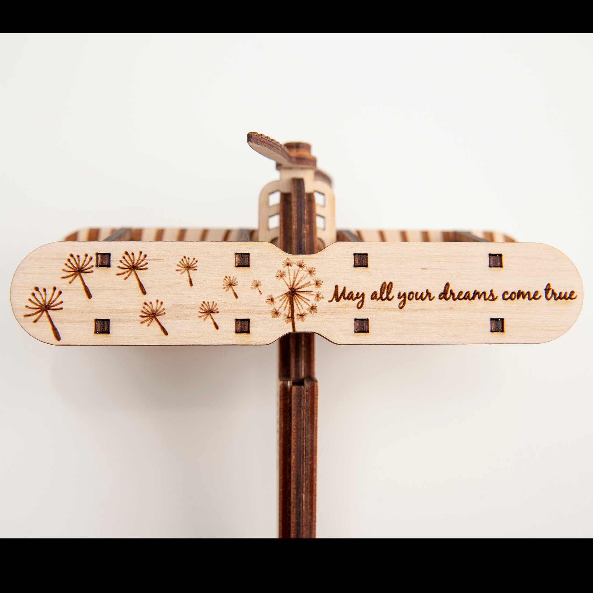 Handcrafted wooden plane puzzle for hobbyists and model enthusiasts