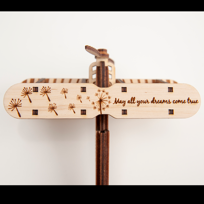 Handcrafted wooden plane puzzle for hobbyists and model enthusiasts