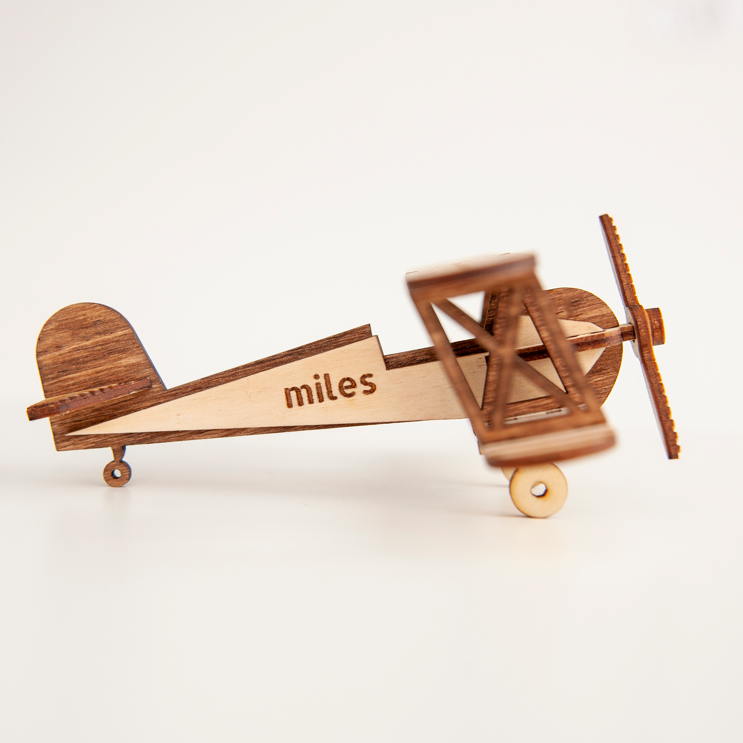 Educational wooden plane puzzle for STEM and creative play
