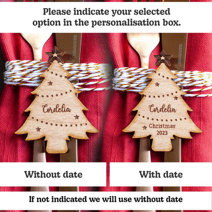 Personalised Christmas Tree Place Setting – Festive Decor