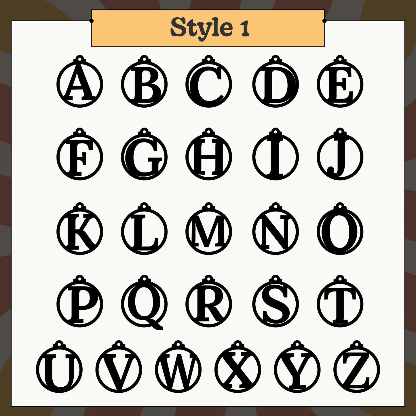 Acrylic mirrored initial Christmas tag used for festive gifting