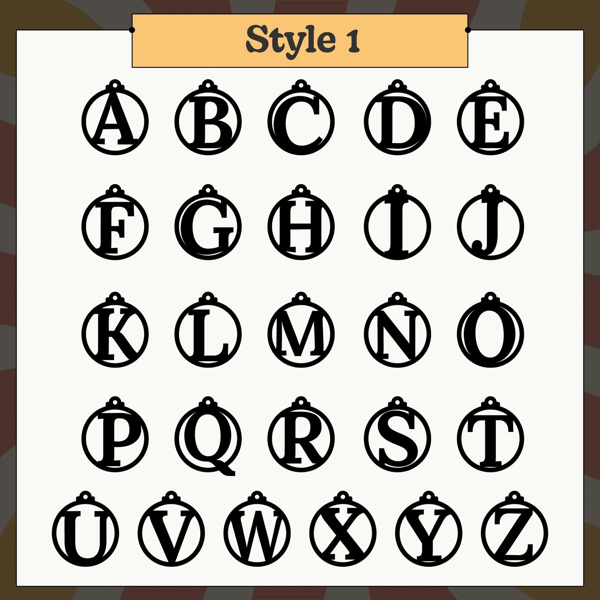 Acrylic mirrored initial Christmas tag used for festive gifting