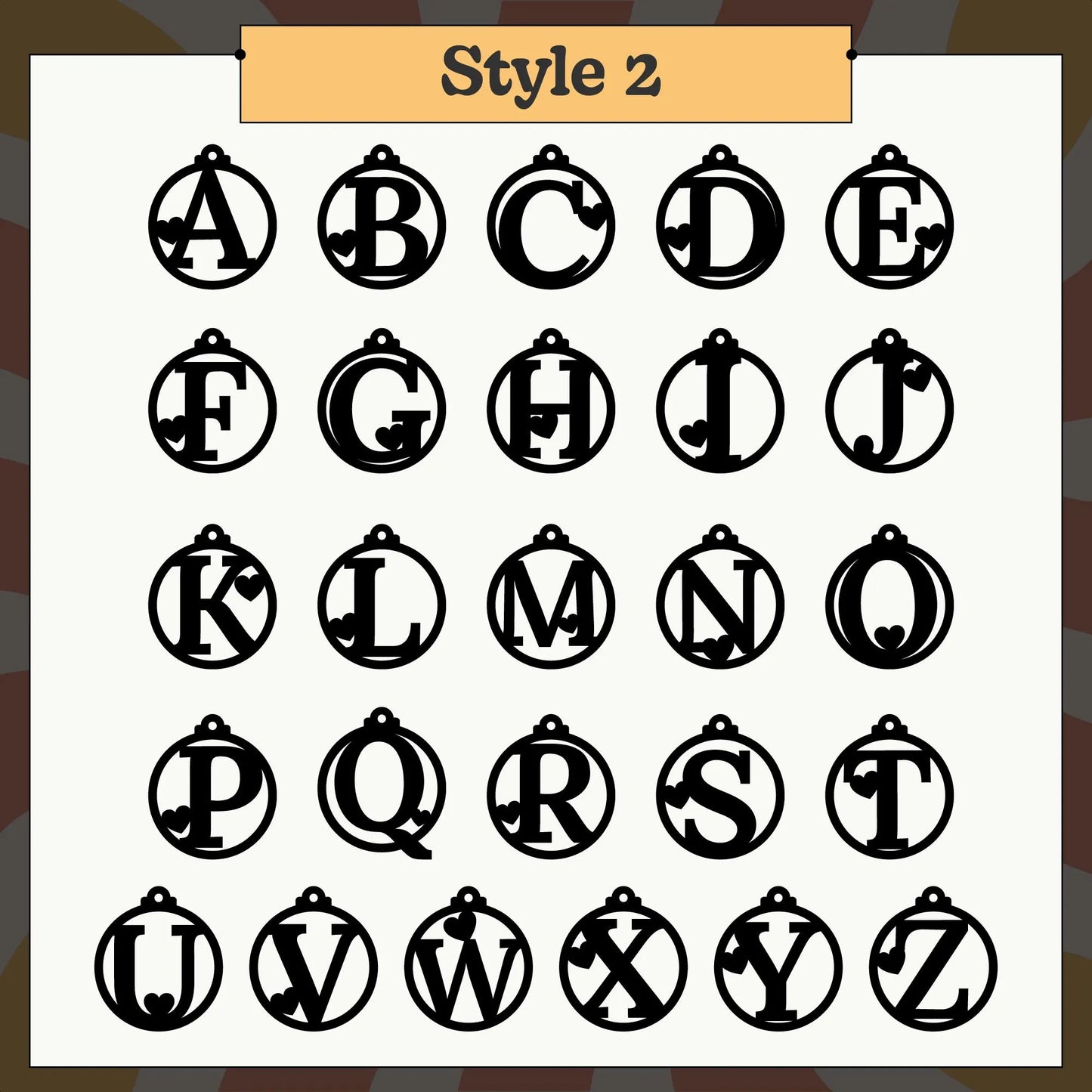 Wood and acrylic personalised initial gift tags for holiday wrapping